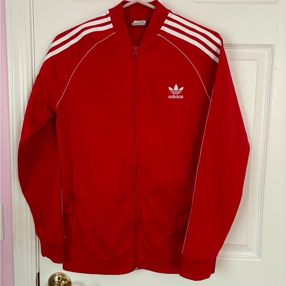 Adidas Originals Superstar Classic Jacket (Large) (Red) (Women’s)